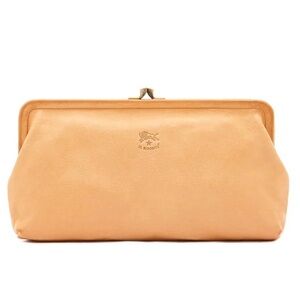 Italian Il BISONTE Tan Leather Clutch NEW